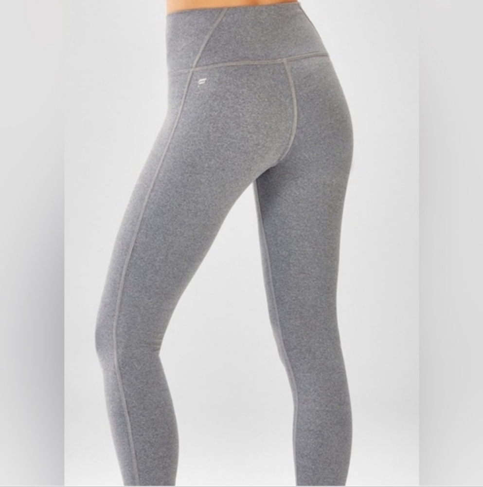 EUC Fabletics Salar high waisted heather gray leggings